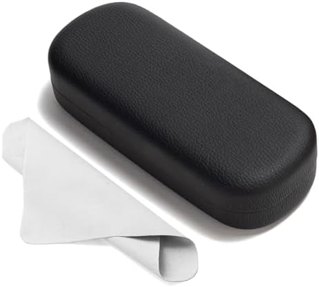 Calabria S412 Extra Large Hard Shell Eyeglass Case – Black Snap